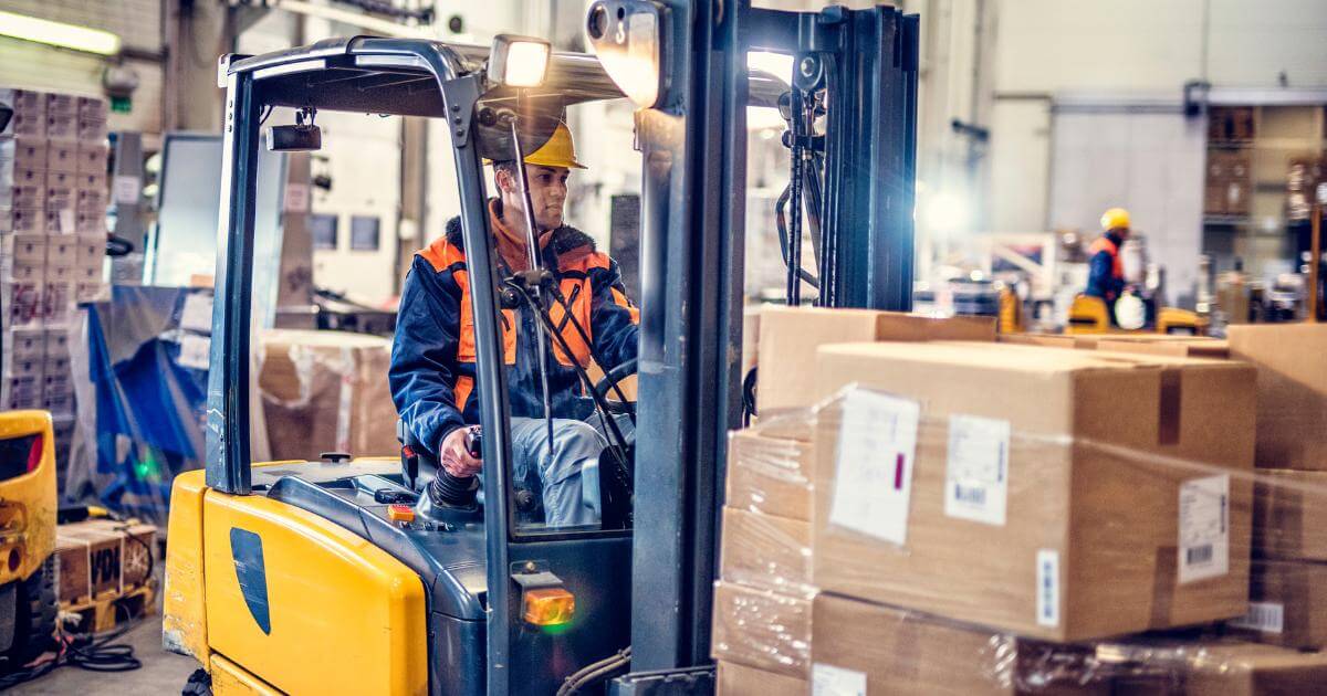 forklift operator in warehouse